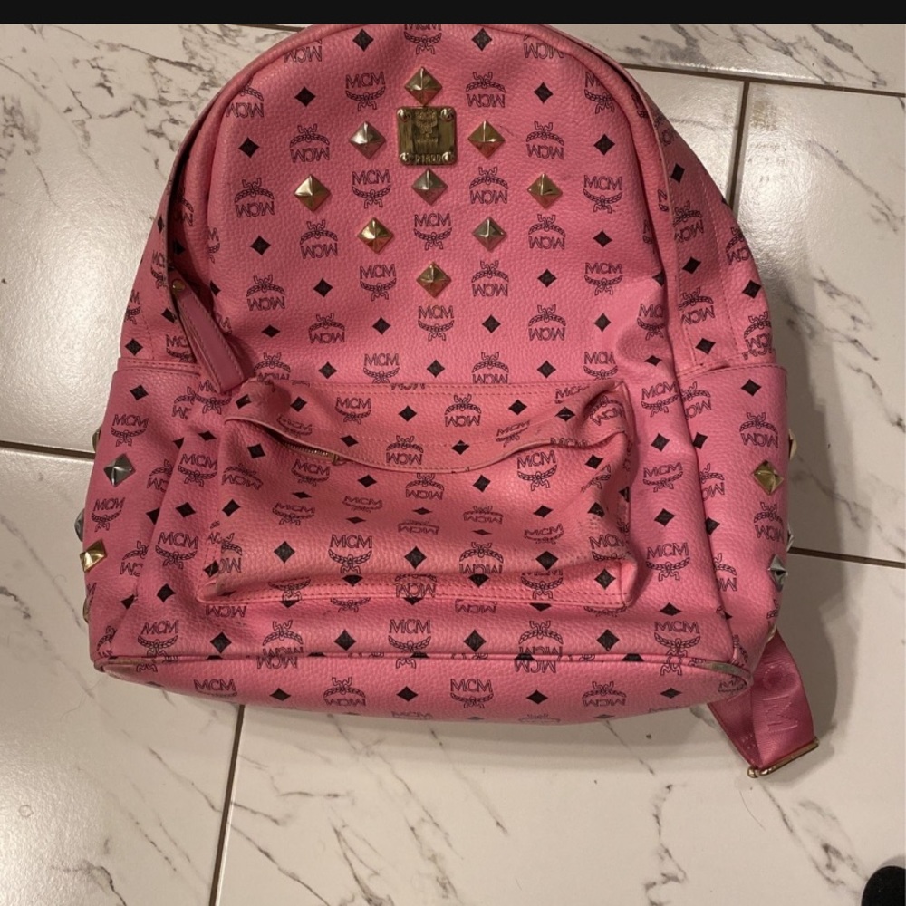 Pink MCM bookbag